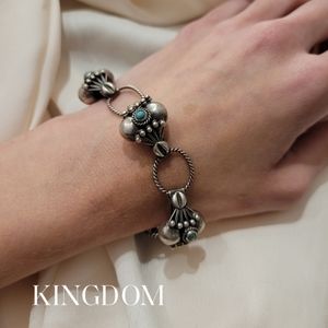 Antique Silver Turquoise Accent bracelet